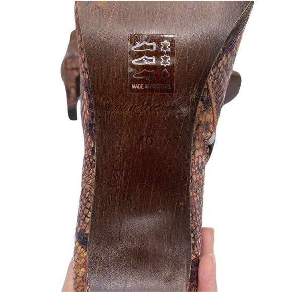 Free People Cybill Slouch Heeled Bootie Snake Print Leather EU 40 - Picture 10 of 12